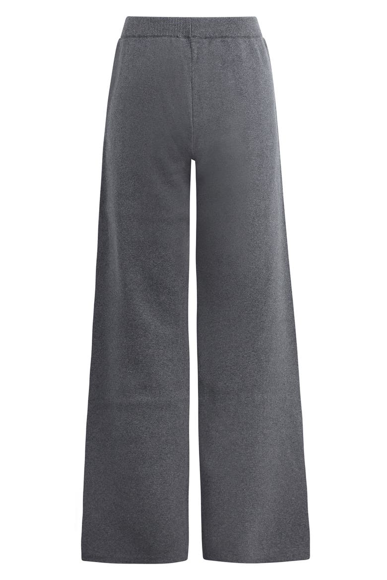 Fatigue Sisters Cotton & Cashmere Wide Leg Sweater Pants, Alternate, color, GREY