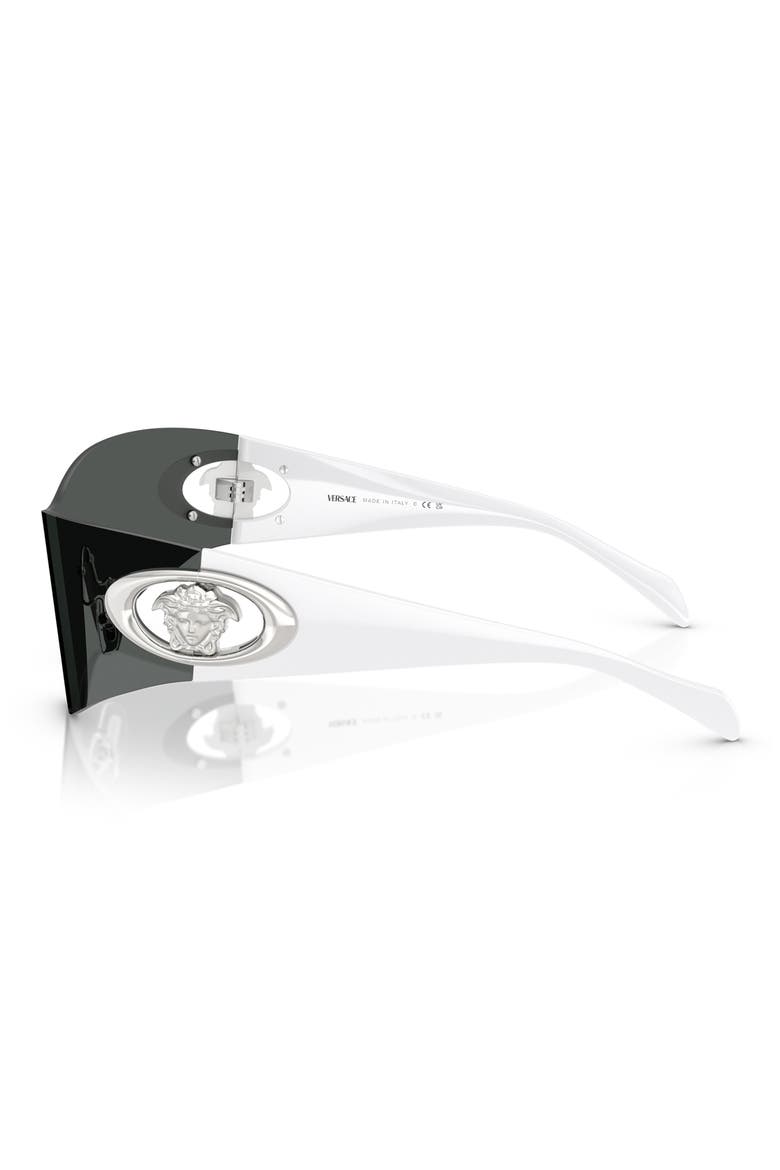 Eclipse 142mm Rimless Wrap Shield Sunglasses, Alternate, color, 10008742 DARK GREY