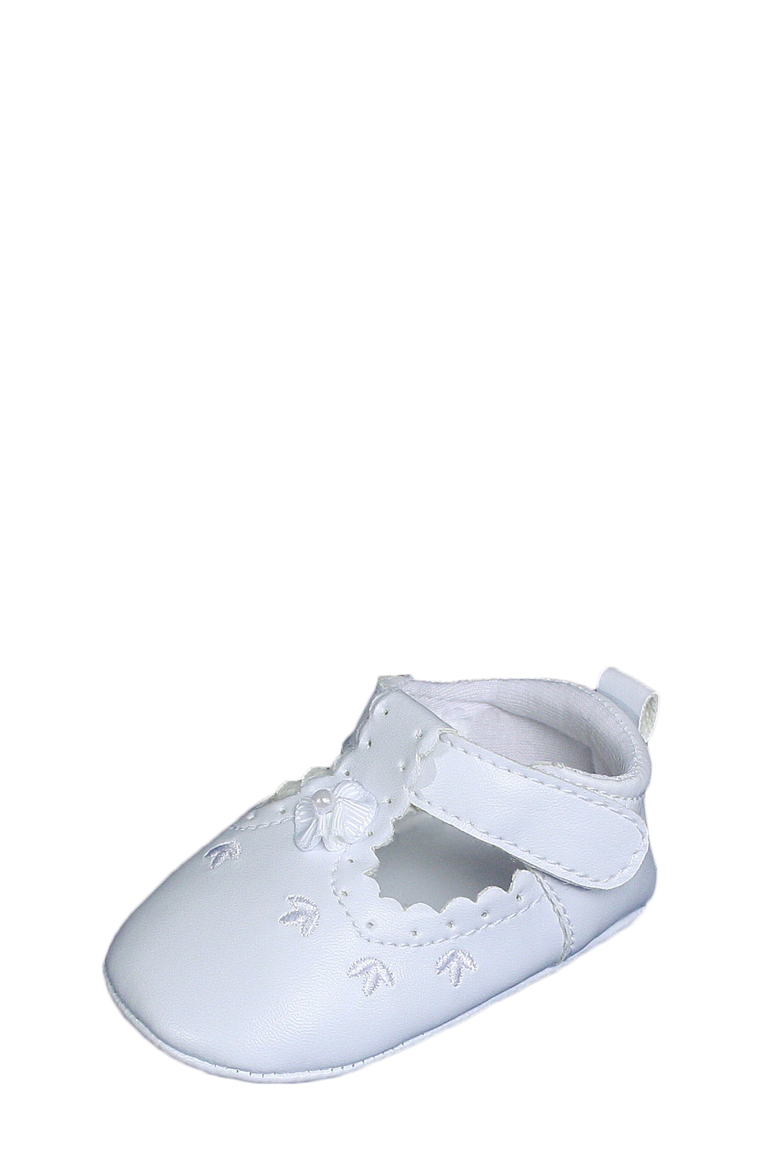 Little Things Mean a Lot Mary Jane Crib Shoe, Alternate, color, White