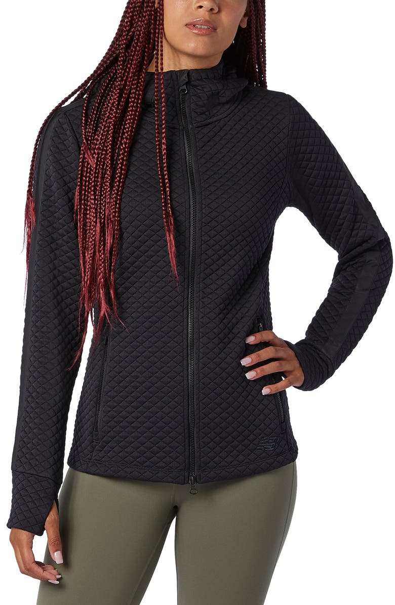 New Balance NB Heat Loft Hooded Zip Jacket, Main, color,
