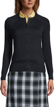 Lands' End School Uniform Young Cotton Modal Cardigan Sweater