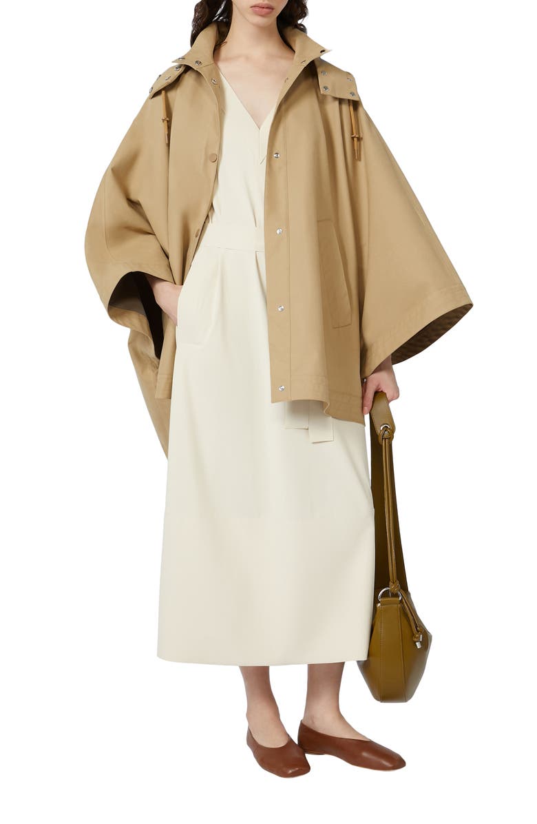 MM by Max Mara Boa Hooded Poncho, Alternate, color, Sand