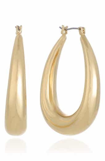 Ettika Chunky Oval Hoop Earrings