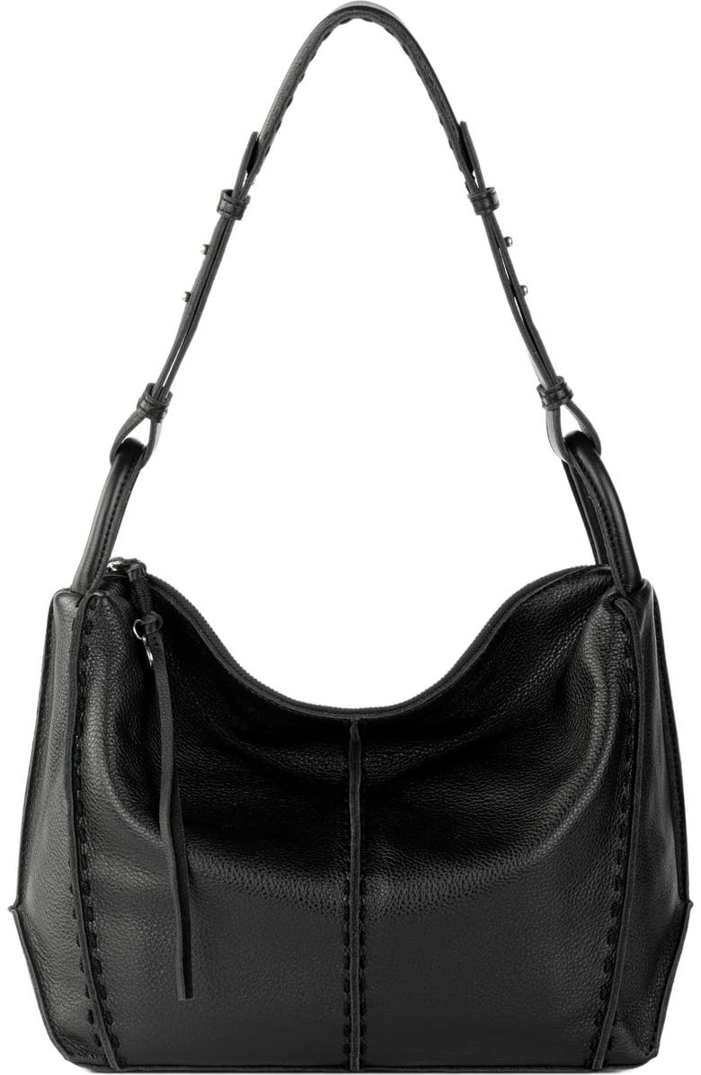 The Sak Los Feliz Hobo Leather Bag, Main, color, Black