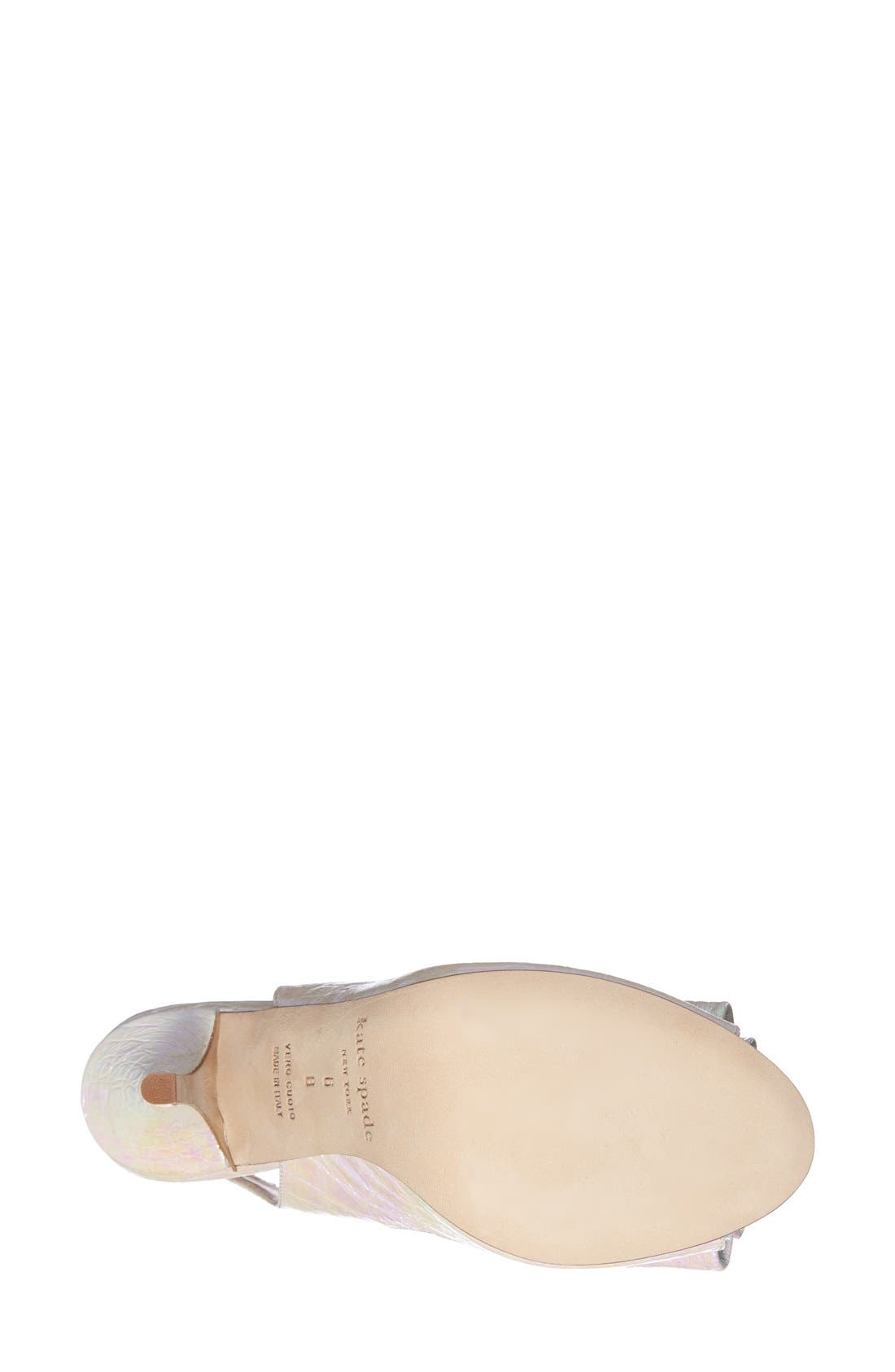 'charm' slingback pump, Alternate, color, WHITE CROCCO PRINT