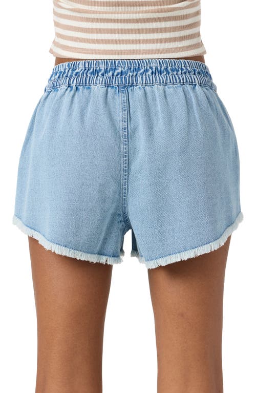 O'neill Sevie Drawstring Denim Cutoff Shorts In Blue