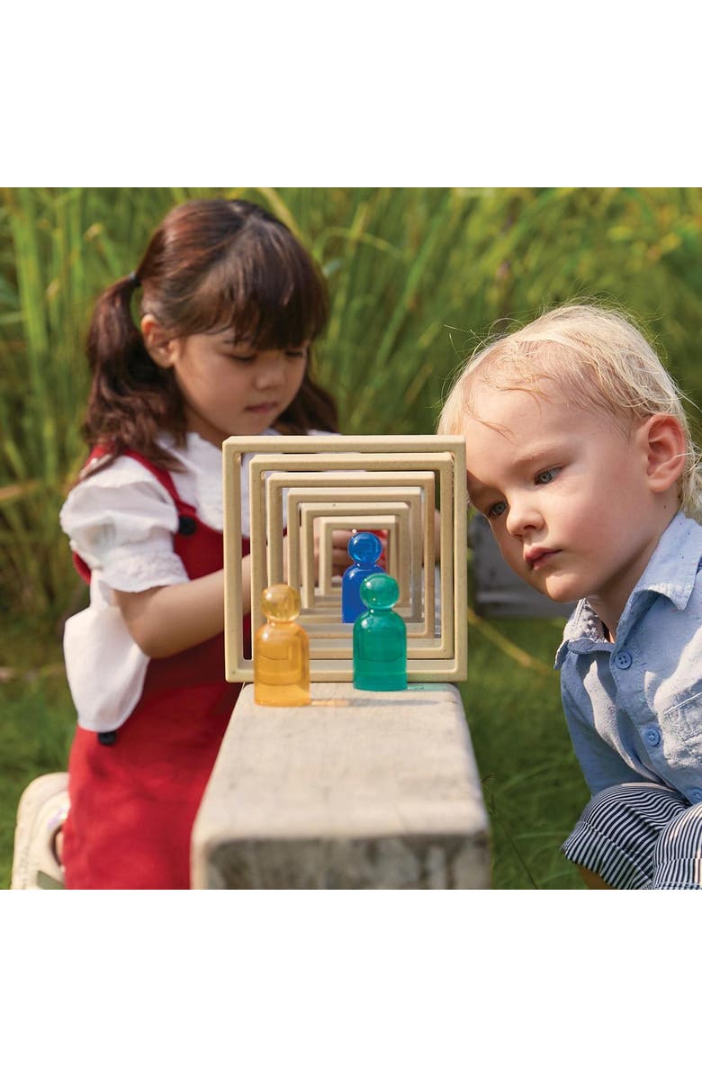 Kaplan Early Learning Company Discovery Squares - Natural - 6 Pieces, Alternate, color, Beige