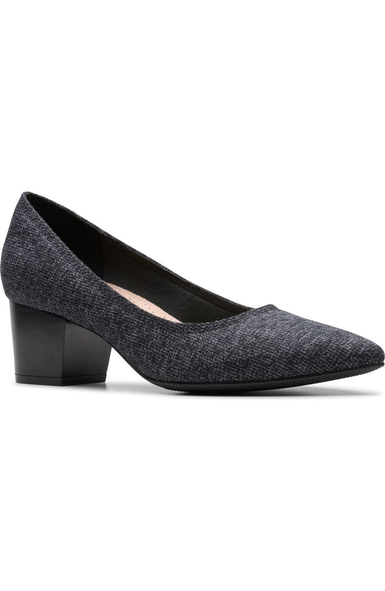 Clarks<sup>®</sup> Ellaine Hope Pump, Main, color, Charcoal Intrest