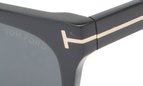 Tom Ford Penn 53mm Rectangular Sunglasses In Black