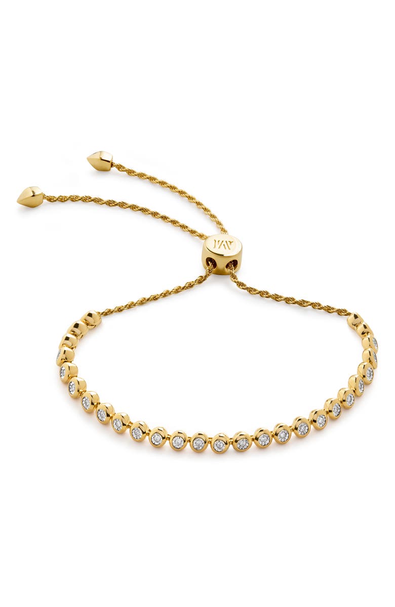 Monica Vinader Lab Grown Diamond Friendship Bracelet, Main, color, 18Ct Gold Vermeil / Lab Dia