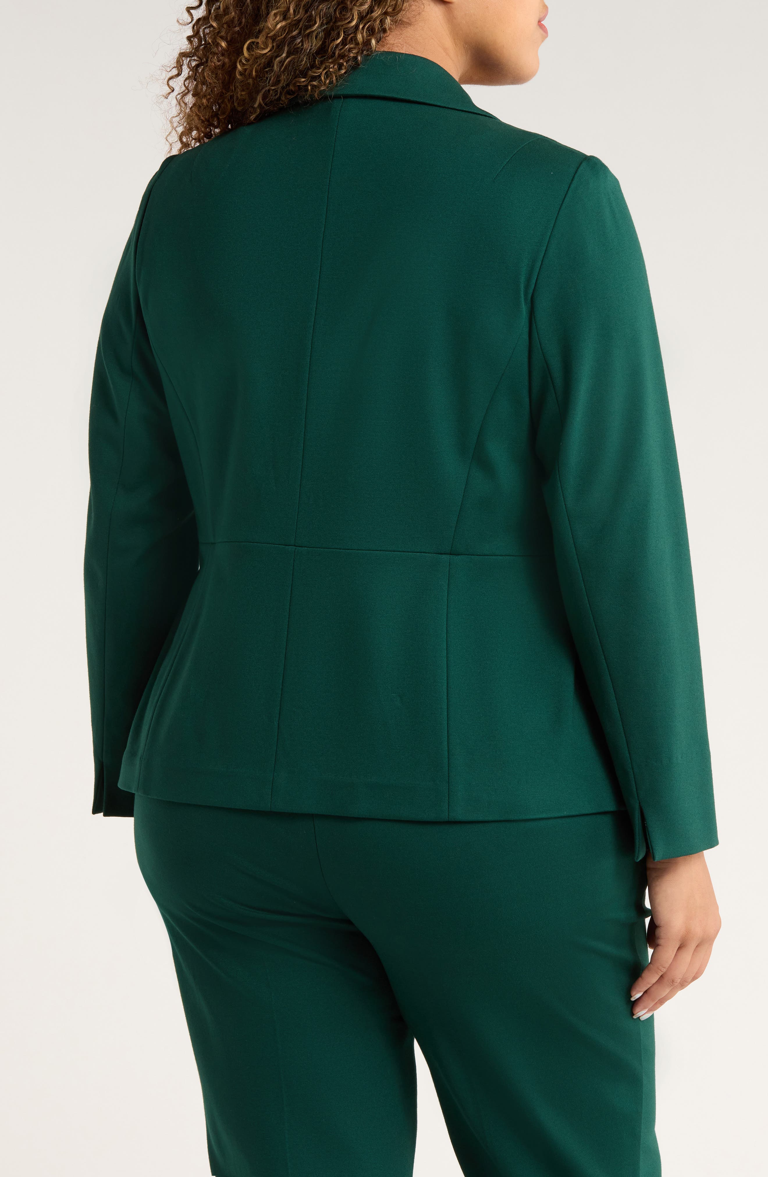 One-Button Seamed Waist Blazer - image 4