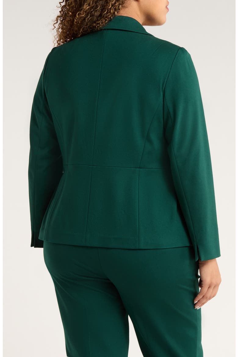 One-Button Seamed Waist Blazer, Alternate, color, EVERGREEN