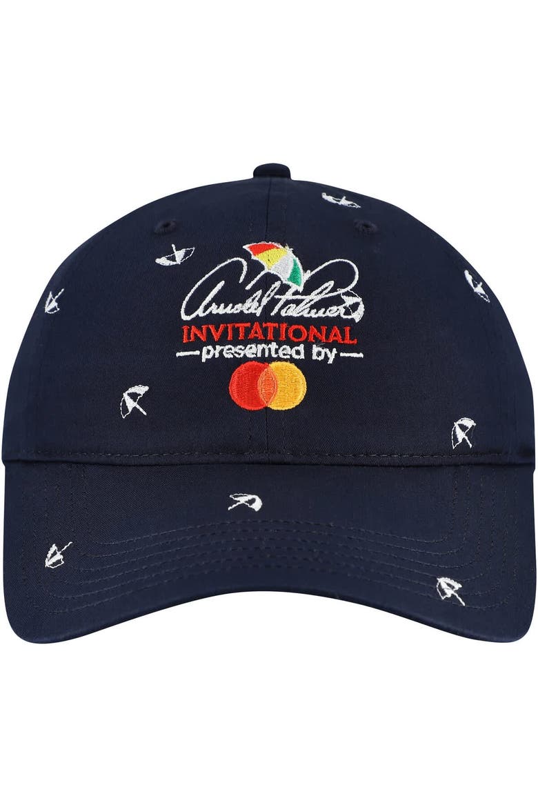 Men's Puma  Navy Arnold Palmer Invitational Umbrella Adjustable Dad Hat, Alternate, color, Navy