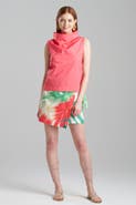 Natori Techno Poplin Crop Funnel Top
