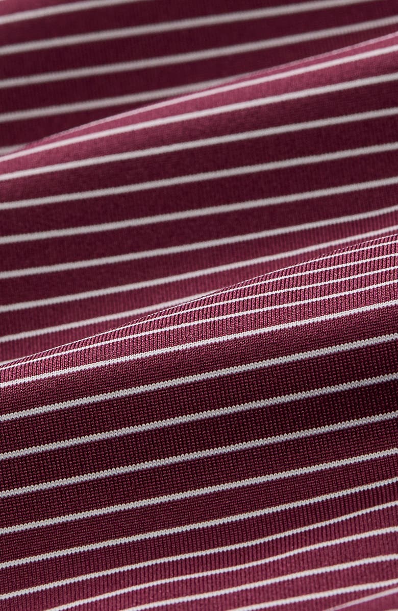 Mizzen+Main Versa Trim Fit Performance Golf Polo, Alternate, color, Maroon Alternating Stripe