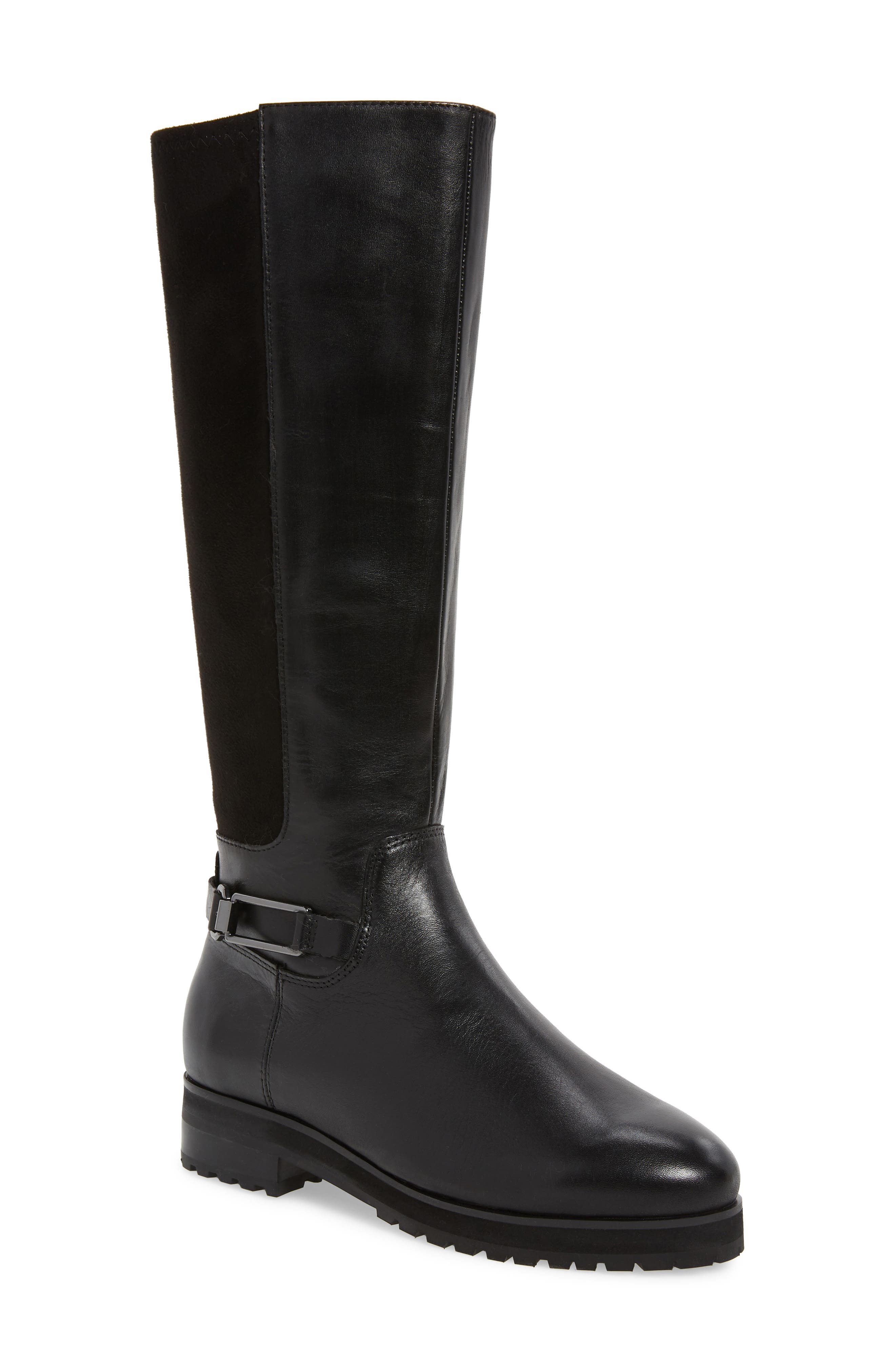 Frida Waterproof Knee High Boot, Main, color, BLACK