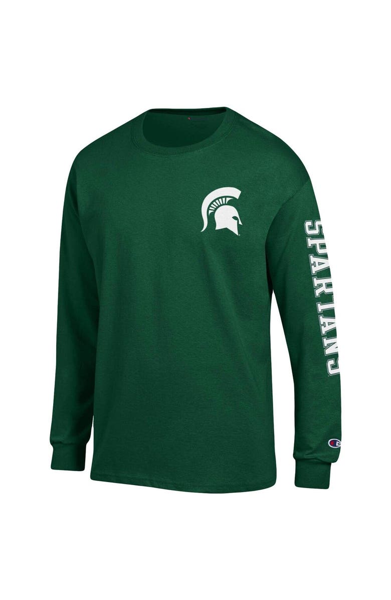 Champion Men's Champion Green Michigan State Spartans Team Stack Long Sleeve T-Shirt, Alternate, color, Green