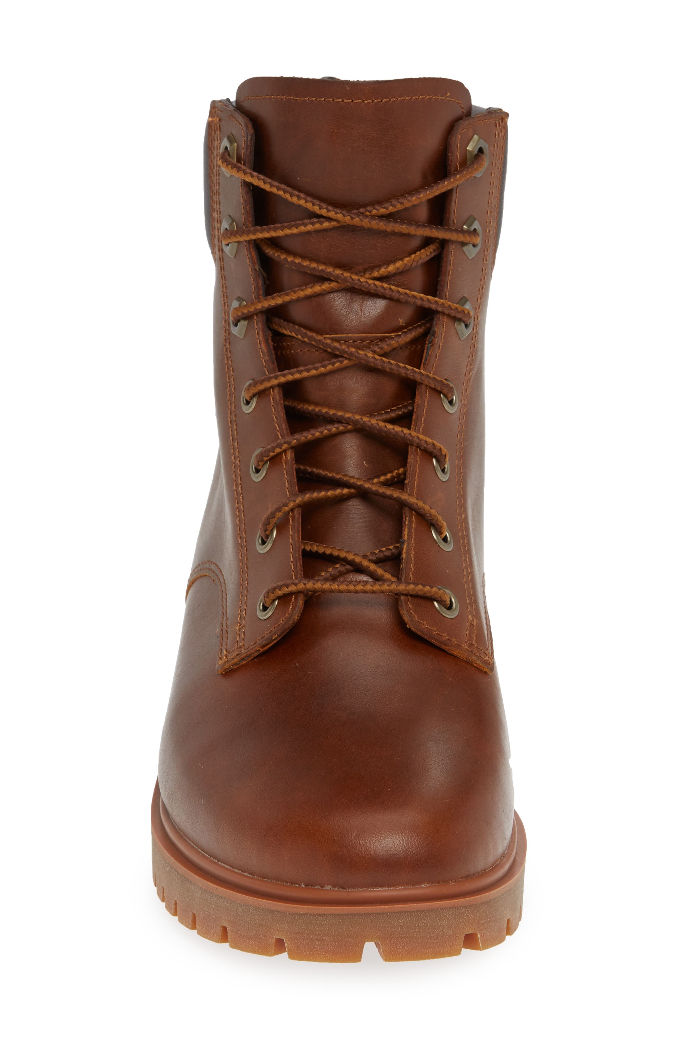 Jayne Waterproof Hiking Bootie, Alternate, color, BROWN LEATHER