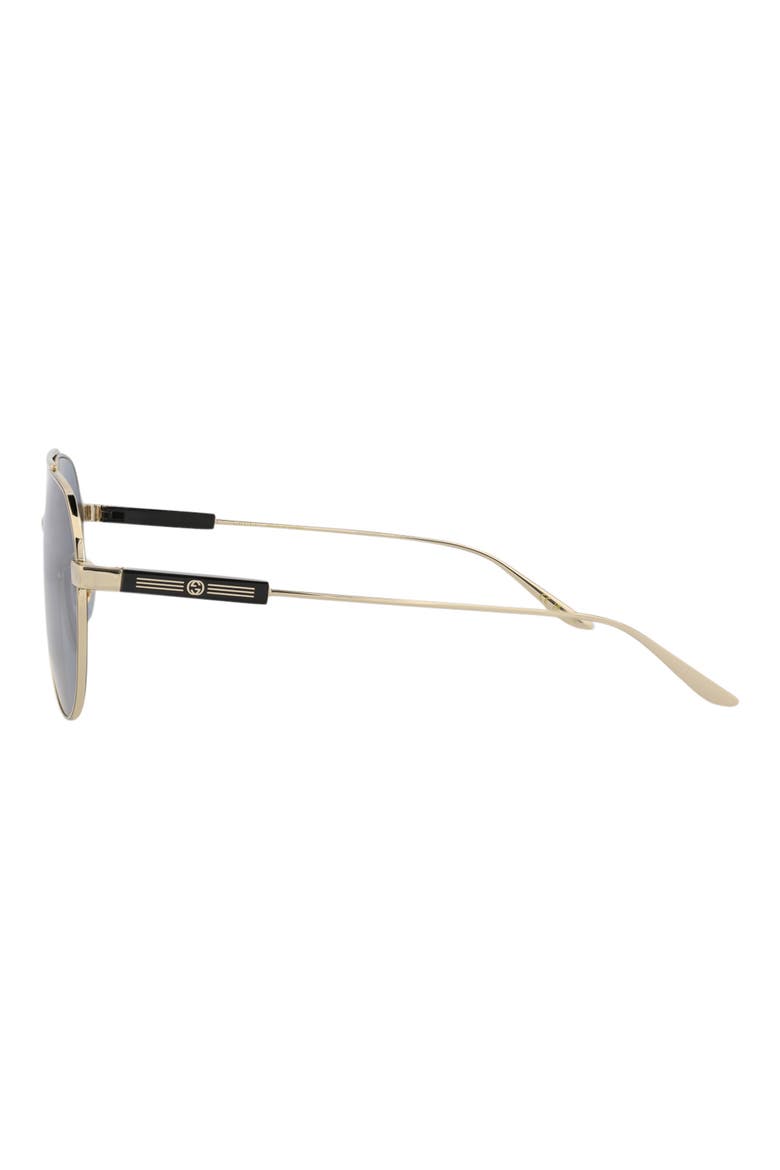 61mm Aviator Sunglasses, Alternate, color, GOLD GOLD GREY