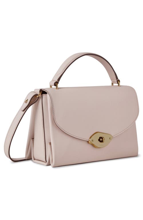 Mulberry Lana High Gloss Leather Top Handle Bag In Blossom Pink