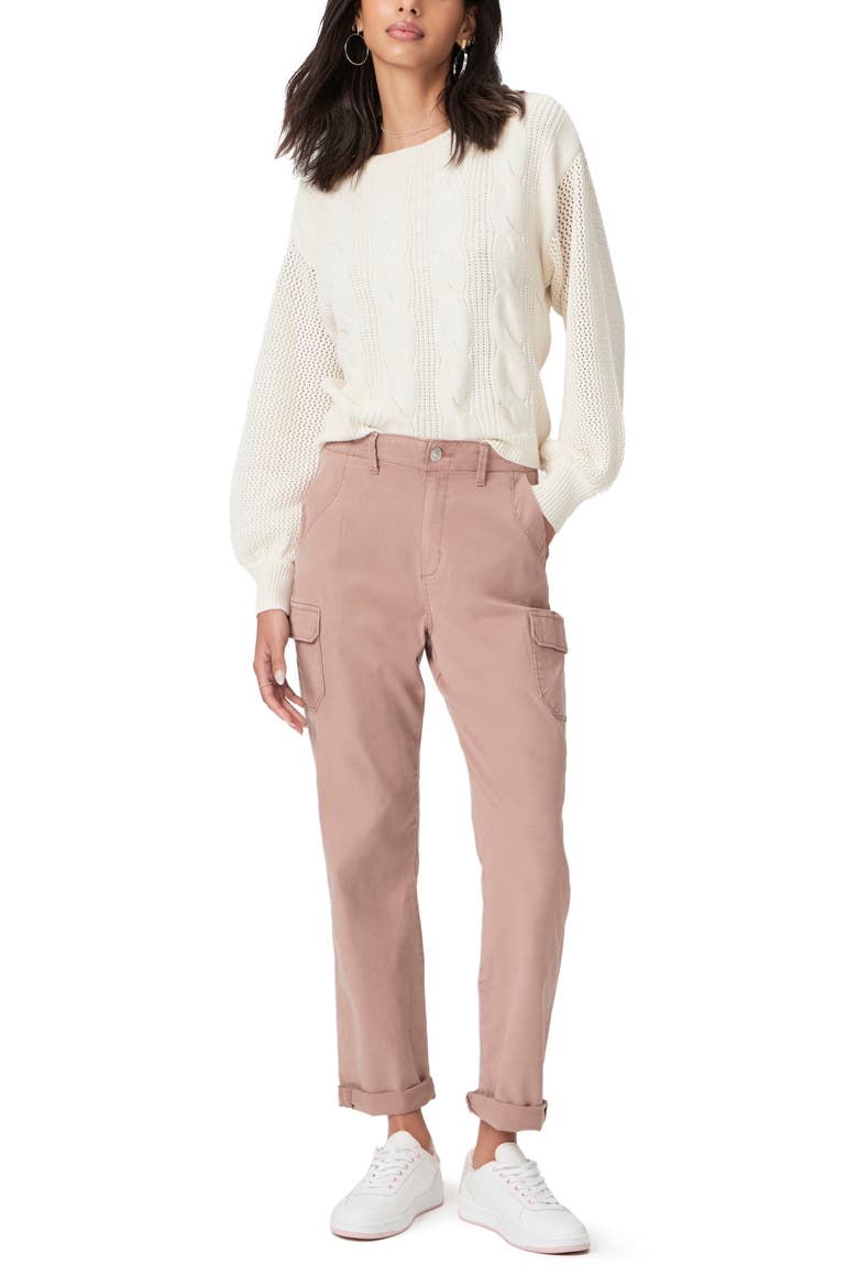 Drew High Waist Straight Leg Cargo Pants, Alternate, color, VINTAGE MAUVE DUNE