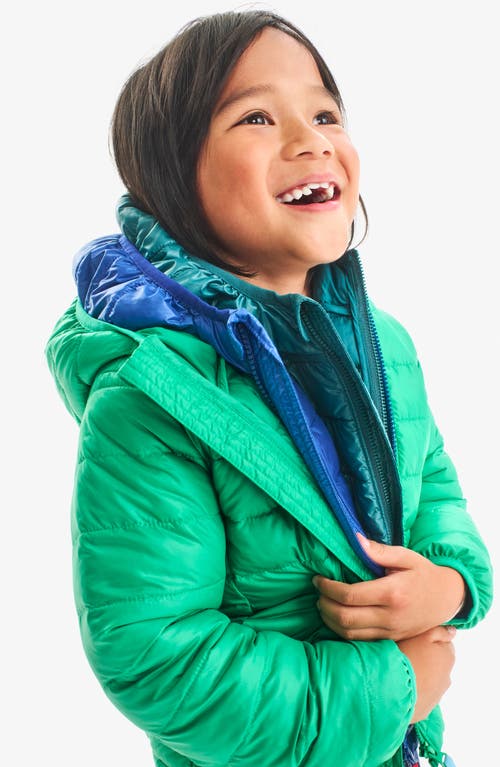 Primary Kids Lightweight Puffer Jacket In Green