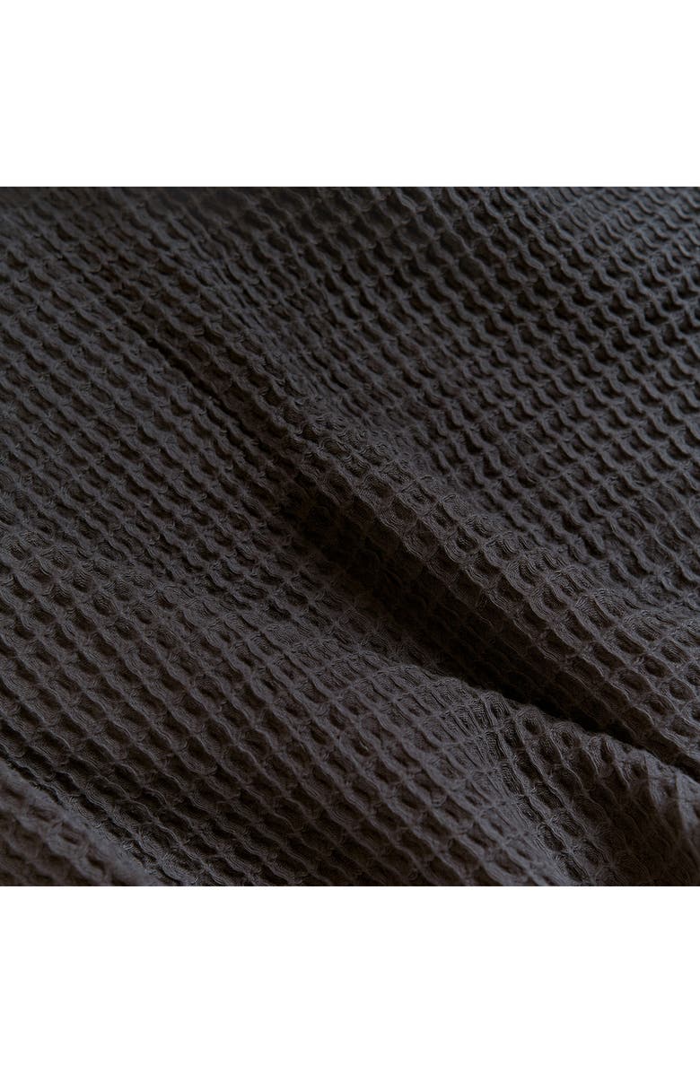 Honeydew Chunky Waffle Stitched Cotton Throw, Alternate, color, Charcoal