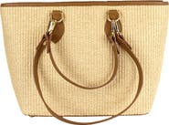 Persaman New York Naomi Straw & Leather Tote