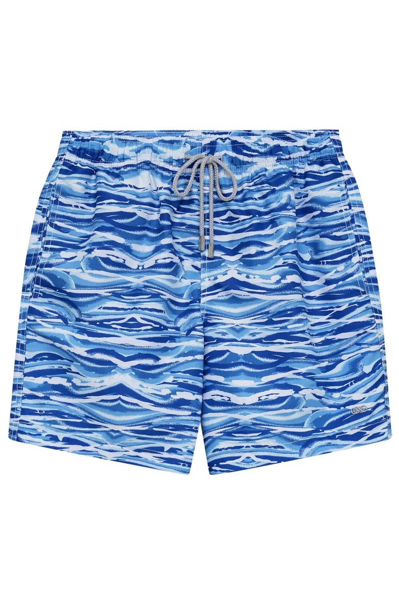 Eco-Friendly 5.5-Inch Le Club Men's Swim Trunks for Sustainable Style, Alternate, color, Sky Blue