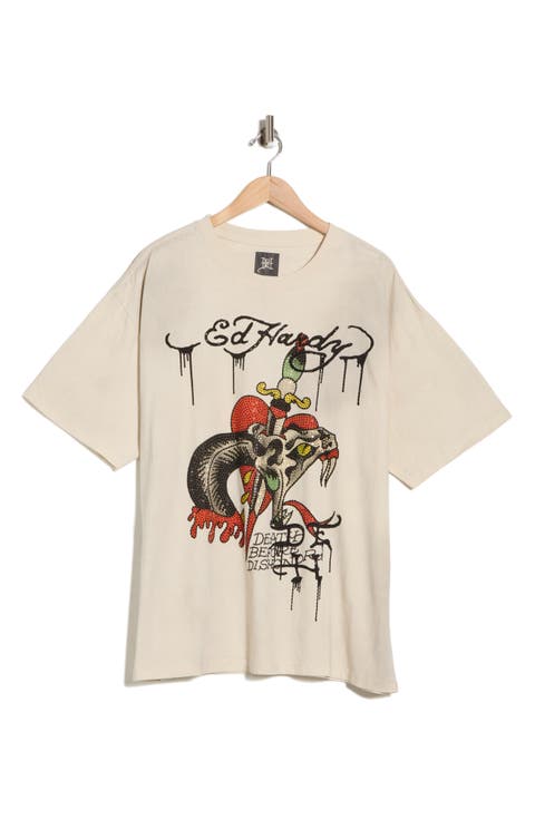Dagger Snake Cotton Graphic T-Shirt