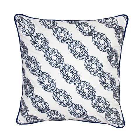 Nautical Rope Chain Indoor/Outdoor Accent Pillow