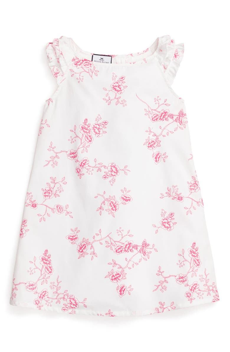 Petite Plume Kids' Amelie Floral Nightgown, Main, color, English Rose