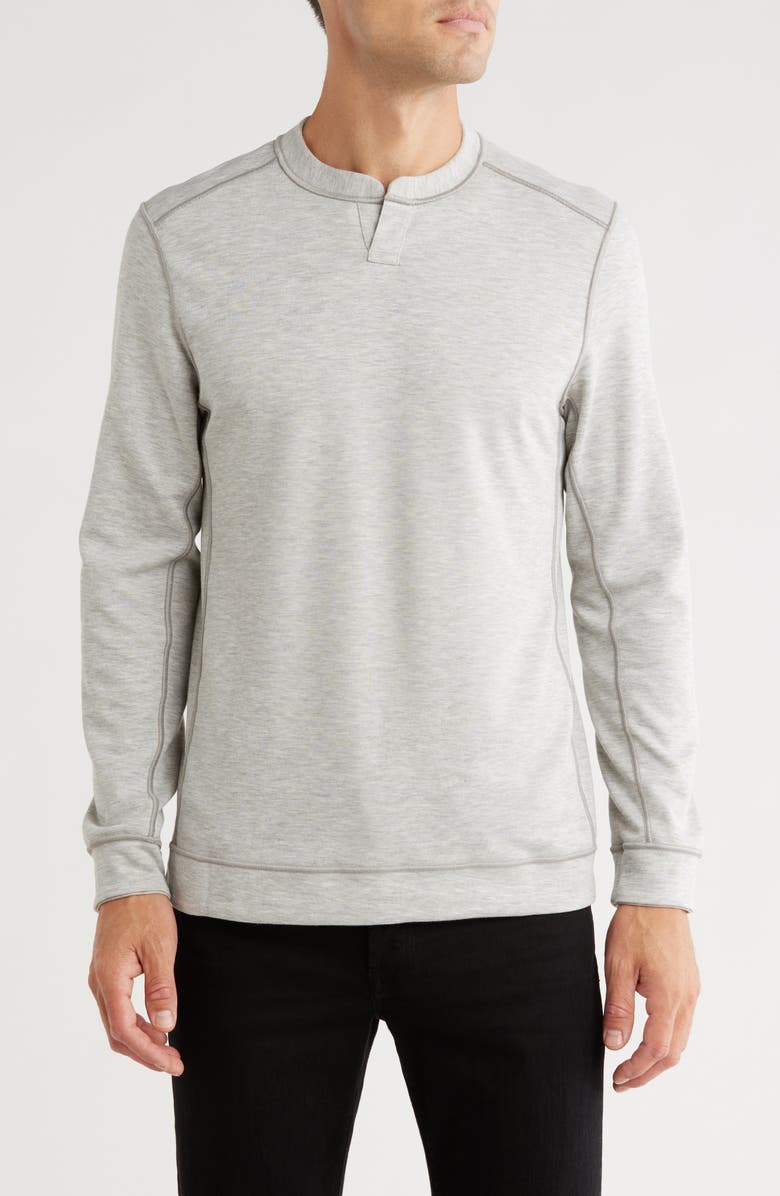 NICOBY Mélange Reversible Long Sleeve Shirt, Alternate, color, Tan