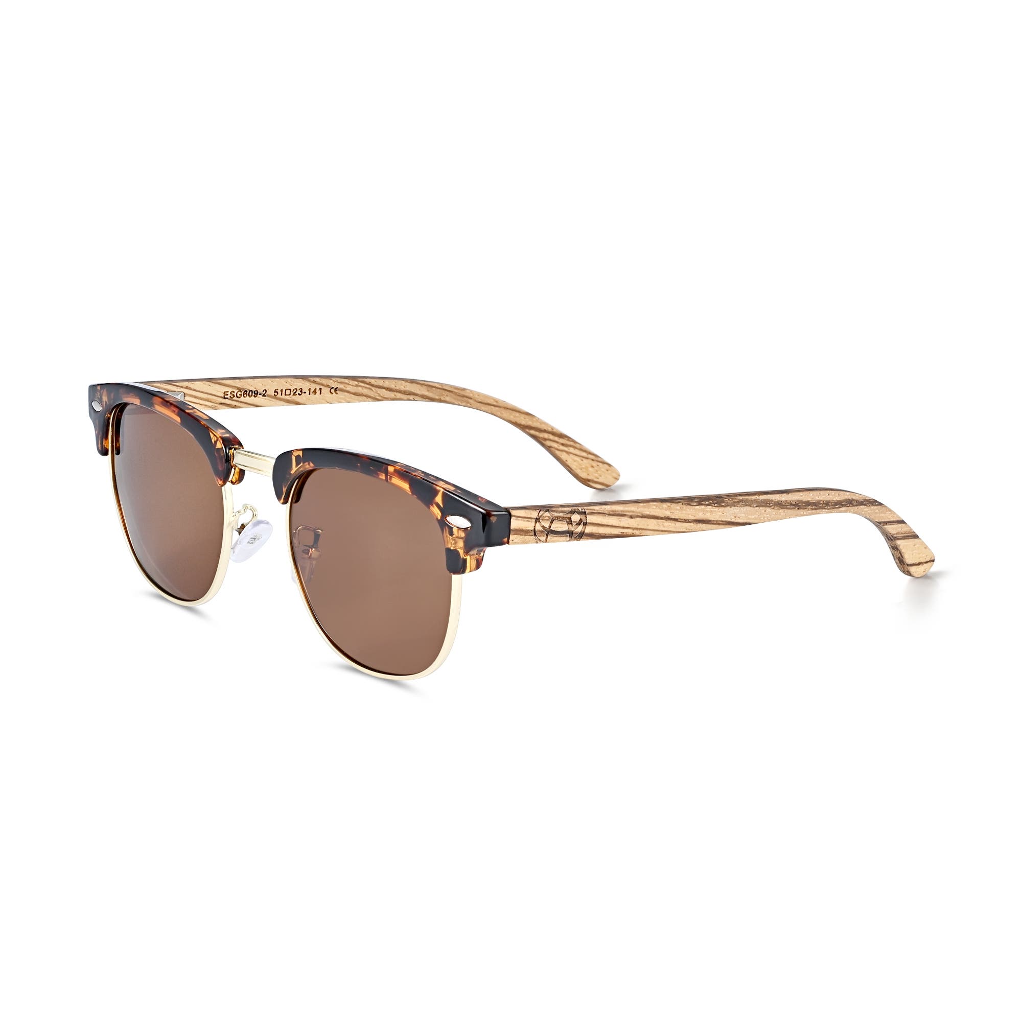 EARTH WOOD Marokopa Polarized Sunglasses in Zebra/brown 