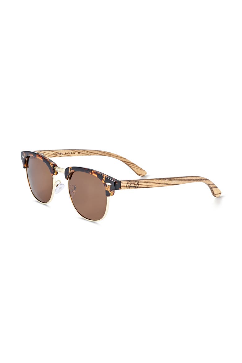 Marokopa Polarized Sunglasses, Main, color, Zebra/Brown