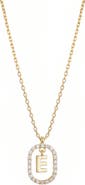 Adornia Floating Letter Initial Cubic Zirconia Pendant Necklace
