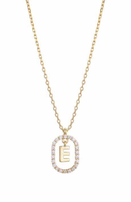 Adornia Floating Letter Initial Cubic Zirconia Pendant Necklace