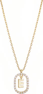 Adornia Floating Letter Initial Cubic Zirconia Pendant Necklace