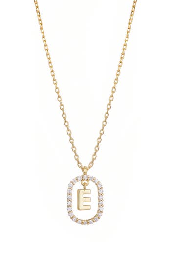 Adornia Floating Letter Initial Cubic Zirconia Pendant Necklace