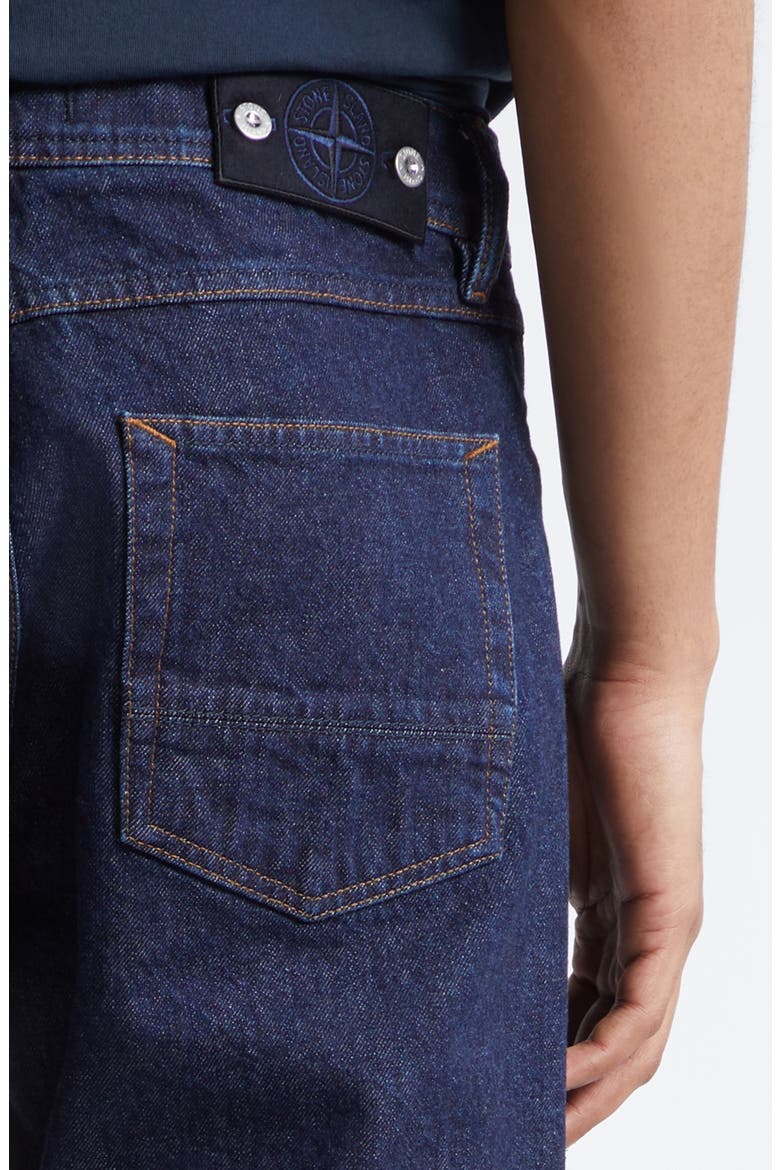 Cotton Straight Leg Jeans, Alternate, color, BLUE RINSE