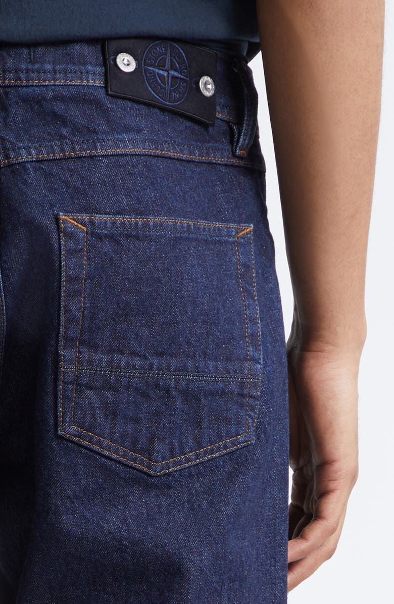 Stone Island Cotton Straight Leg Jeans, Alternate, color, Blue Rinse