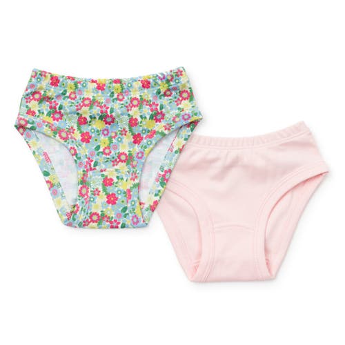 Shop Lila And Hayes Lauren Girls' Underwear Set In Arboretum Floral/light Pink