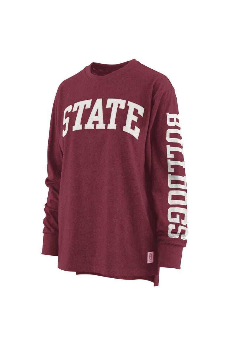 Women's Pressbox Maroon Mississippi State Bulldogs Two-Hit Canyon Long Sleeve T-Shirt, Alternate, color, Maroon