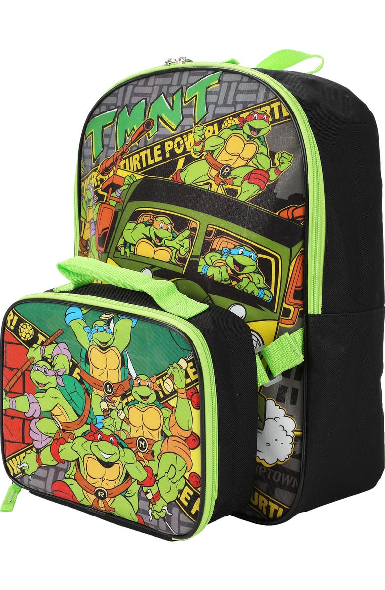 BIOWORLD Kids' TMNT Backpack with Lunch Bag, Alternate, color,