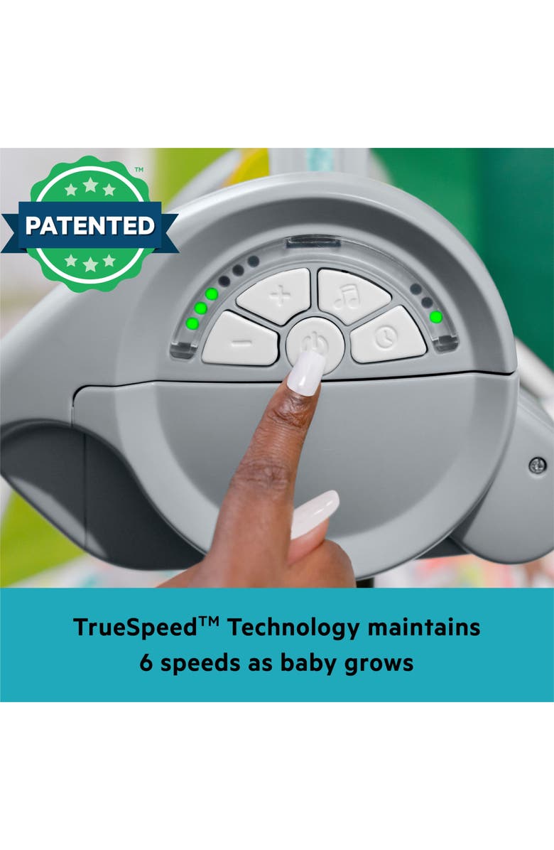 BRIGHT STARTS Playful Paradise Portable Compact Baby Swing, Alternate, color, Multicolored