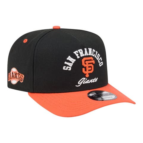 Men's New Era Black/Orange San Francisco Giants Arched A-Frame 9FIFTY Adjustable Hat
