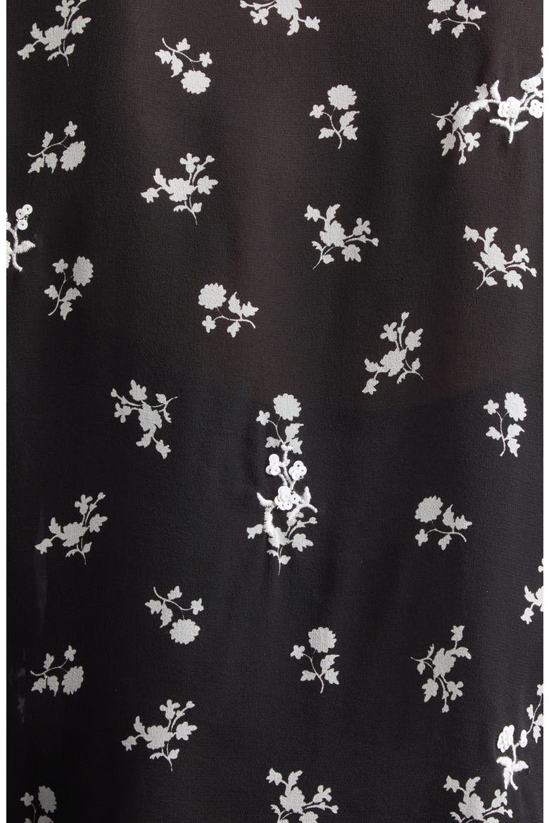 Scottie Embellished Silk Blouse, Alternate, color, BLACK MULTI