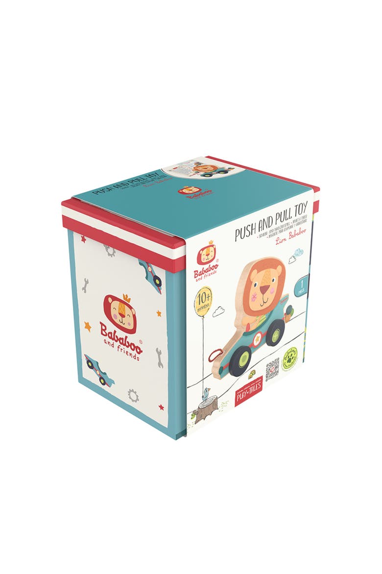Bababoo Lion Push and Pull Toy, Alternate, color, Turquoise