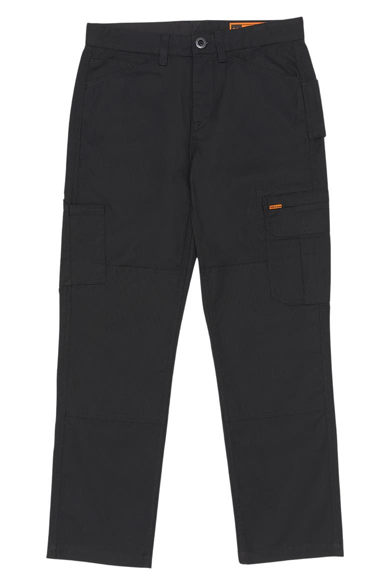 Gage Stretch Canvas Work Pants, Main, color, BLACK