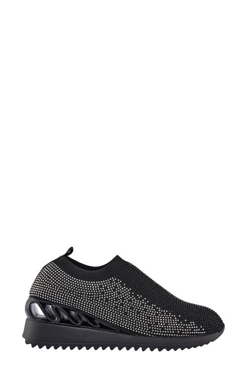 Lady Couture Bella Rhinestone Sneaker In Black